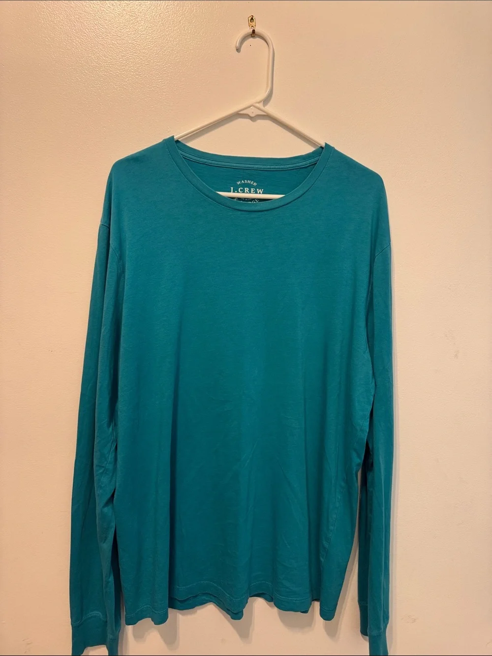 J. Crew Men’s Long-Sleeve Crewneck Tee 100% cotton